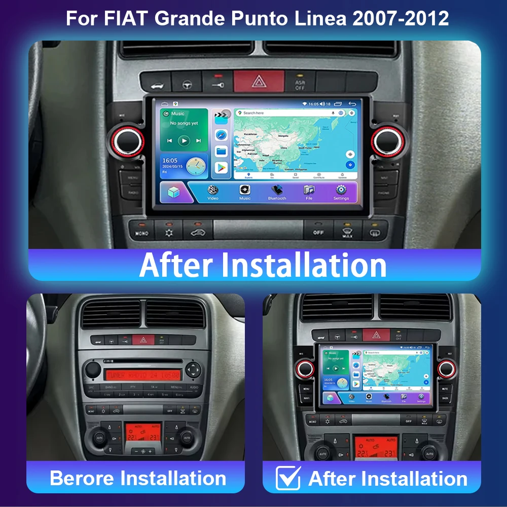 Fiat Punto Linea före och efter installation