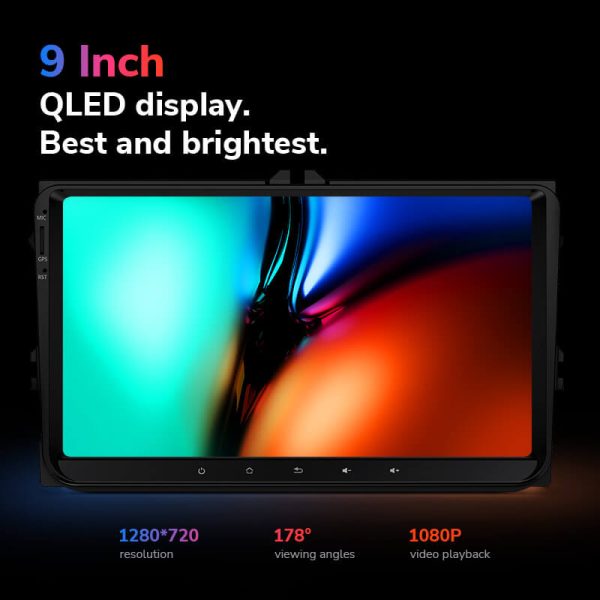 Volkswagen Android Head Unit QLED display screen for maps and media