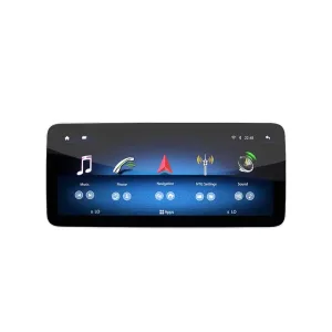 Upgrade your Mercedes SLK W171 Android Head Unit 2008–2011 NTG4.5 with 8-core CPU, 4+64GB or 6+128GB, 12.3″ IPS display, DSP, Wireless CarPlay & Android Auto.