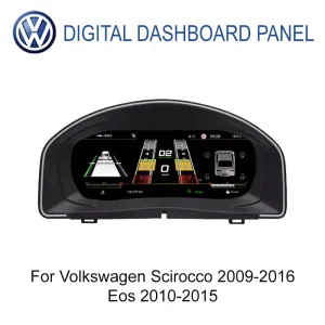 Volkswagen Scirocco 2009-2016 and Eos 2010-2015 10.25 inch Digital Instrument Cluster front view