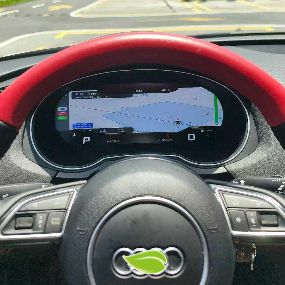 Audi Q3 LCD cluster full screen navigation driver view
