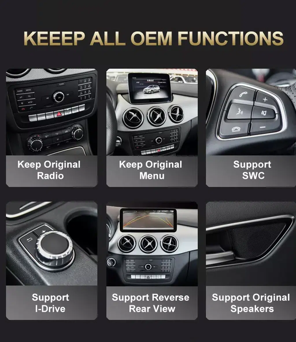Mercedes original functions retained after W169 Android screen upgrade