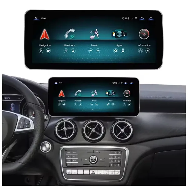 Mercedes B-Class W246 Android Head Unit installed dashboard screen