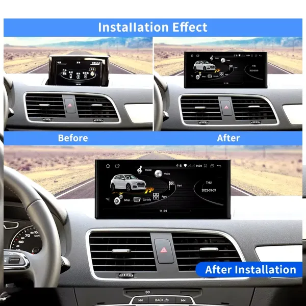 Audi Q3 Android screen replacement product display