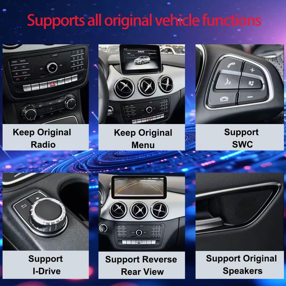 Mercedes W204 NTG4.5 Android Head Unit original vehicle functions retained