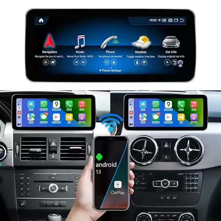 Mercedes GLK X204 CarPlay screen with Android Auto interface