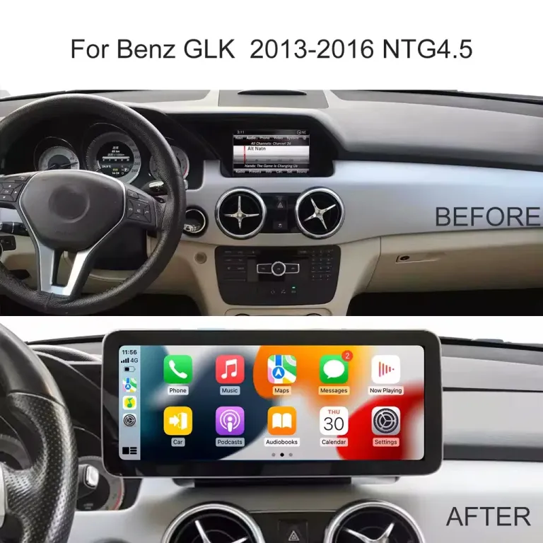 Mercedes GLK X204 Android Head Unit installed on NTG4.5 dashboard