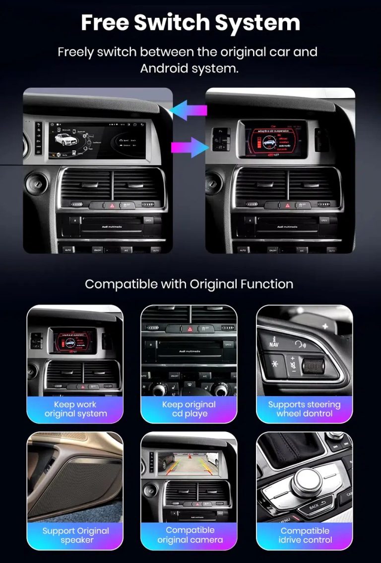 Skift mellem Audi Q7’s Android-system og bilens originale system