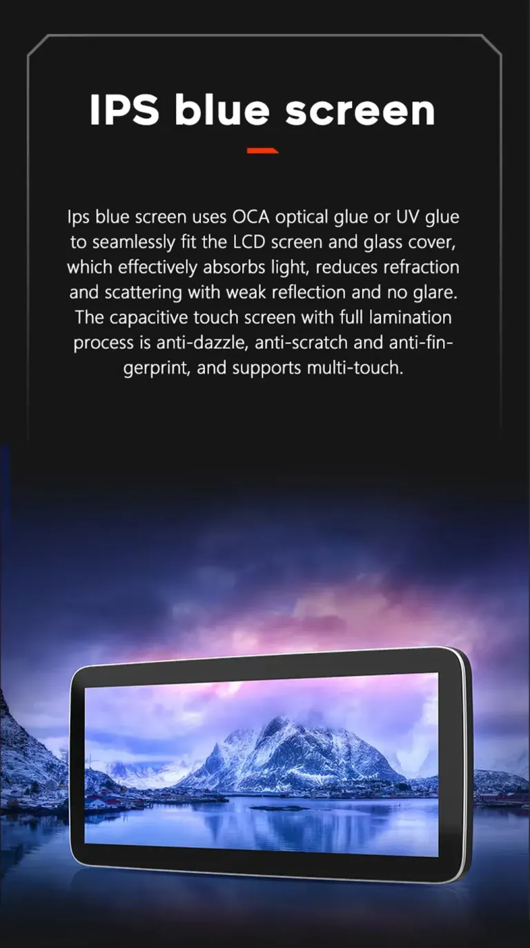 IPS blue screen laminated touch display for Mercedes Android screen