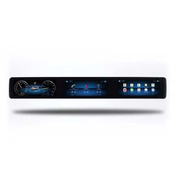 Mercedes Vito Android head unit product layout with dual and triple screen structure