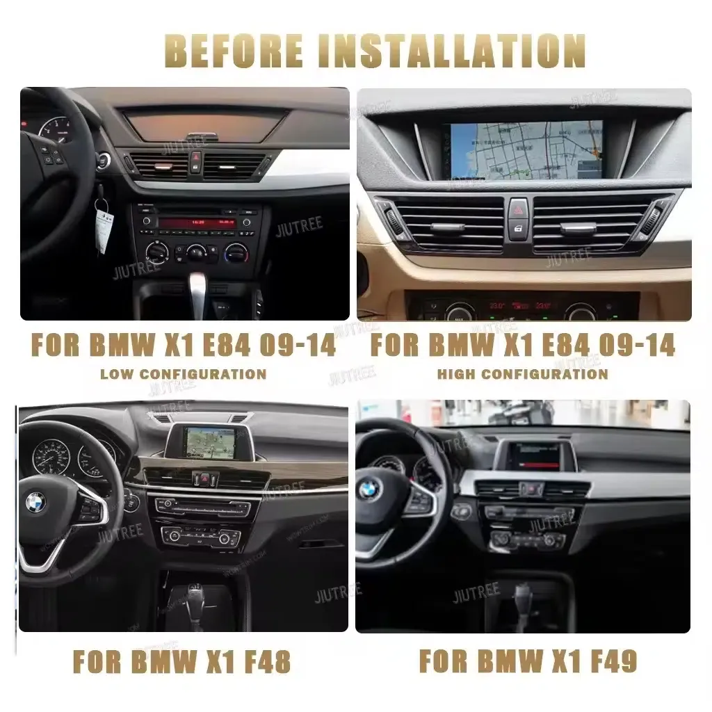 BMW X1 generation dashboard examples for correct Android radio selection