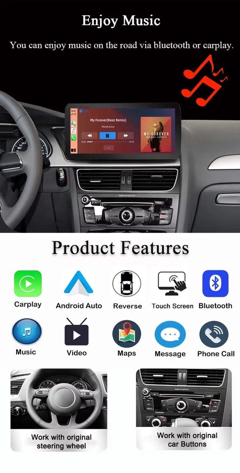 Système audio CarPlay pour Audi A4 et A5 (2017-2021) | CarPlay et Android Auto sans fil 15 8e59331ce73aa14daa3ecc271c66c5b4