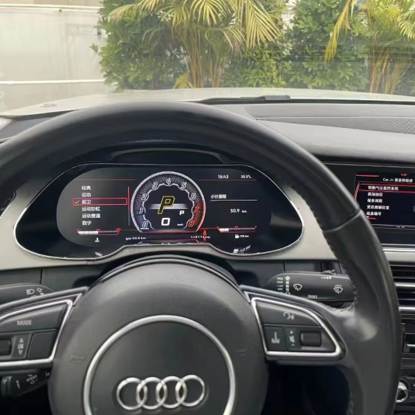 Audi A4 B8 Digital Cluster installed in dashboard driver view