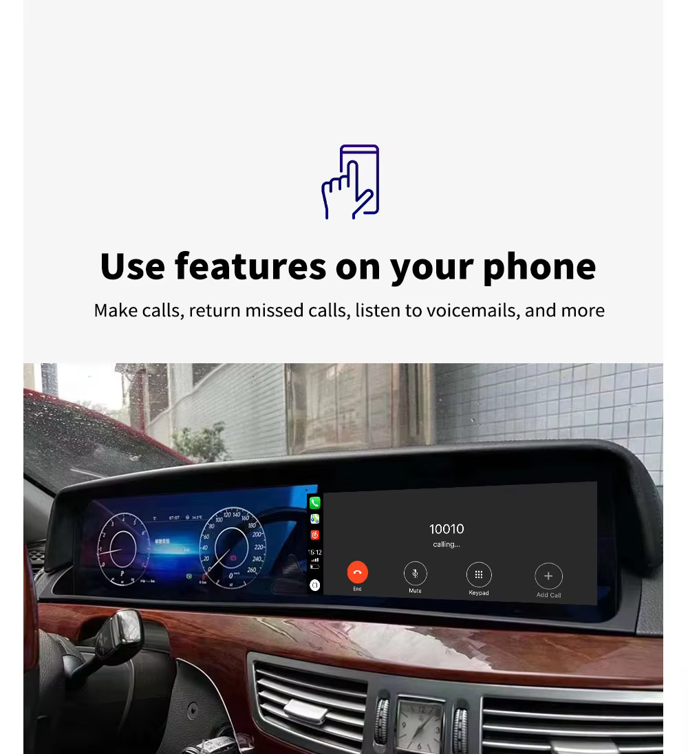 Mercedes W221 Android head unit phone call interface