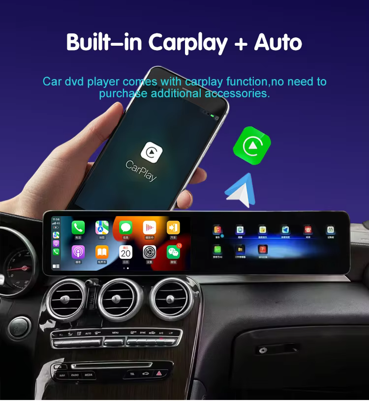 Mercedes S-Class W221 CarPlay Android Auto screen upgrade