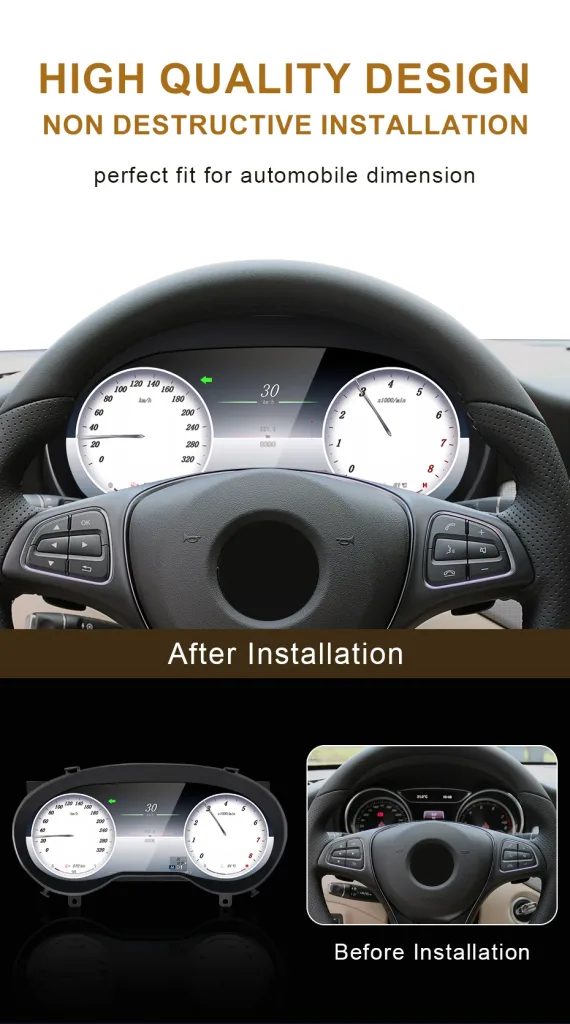 Bảng đồng hồ kỹ thuật số Mercedes GLA, CLA và A-Class 2015–2019 | Màn hình 12,3 inch hỗ trợ CarPlay