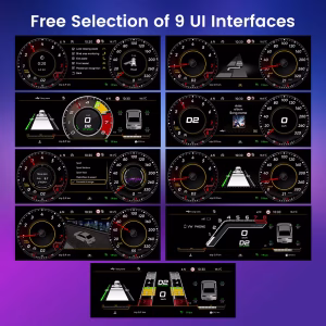 12.3 inch digital instrument cluster for Audi TT 2009–2013