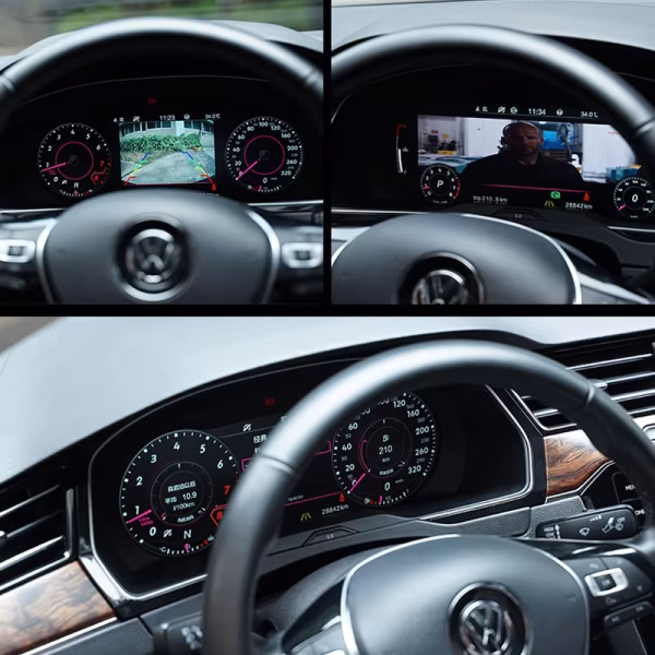 VW Caddy MK3 digital cluster installed style for Caddy Van Life Maxi Kombi