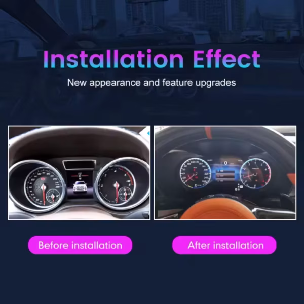 Mercedes GLS digital cluster before and after upgrade
