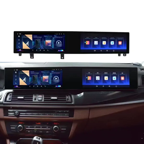 BMW F10 F11 21 inch Android stereo installed dashboard fit