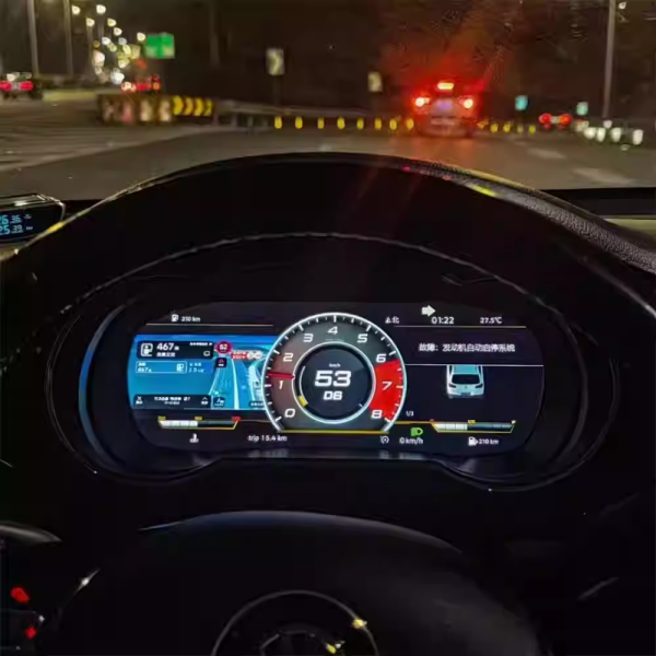 Caddy 2K virtual cockpit retrofit display with vehicle data