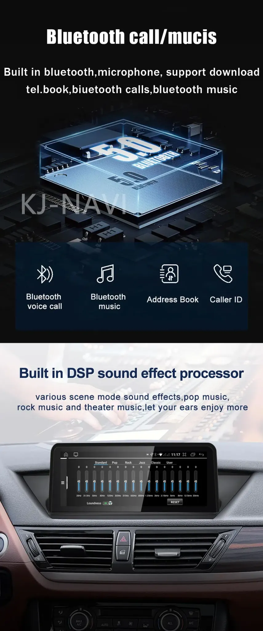 BMW X3 E83 Android head unit Bluetooth DSP audio interface