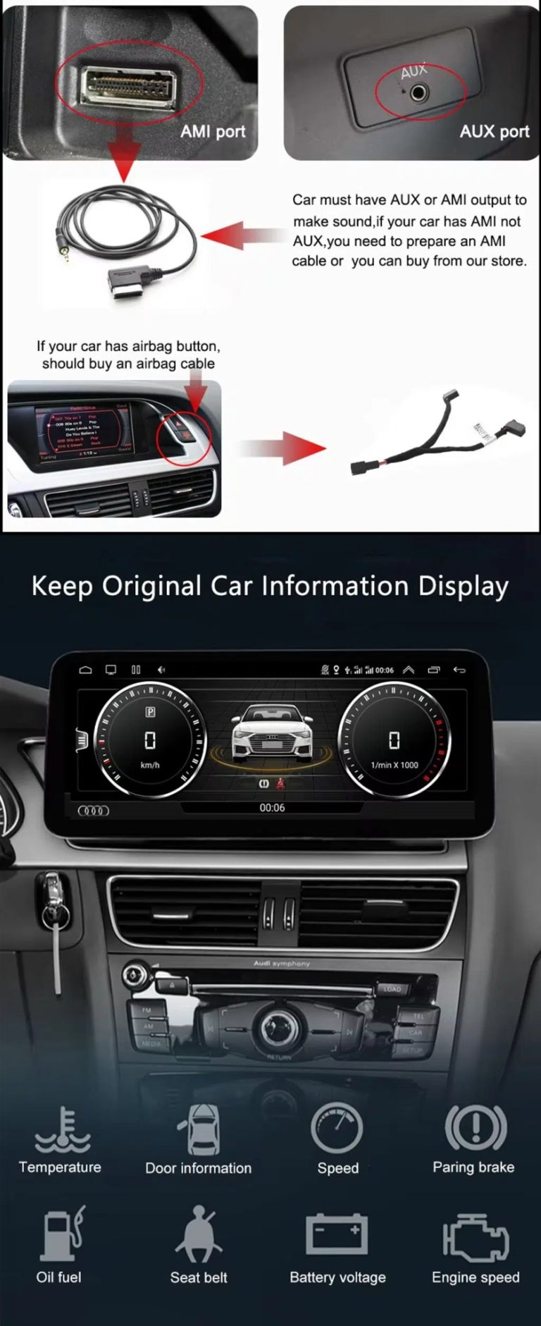 Système audio CarPlay pour Audi A4 et A5 (2017-2021) | CarPlay et Android Auto sans fil 12 c93fc1f3d4164793f7391eba016b8058