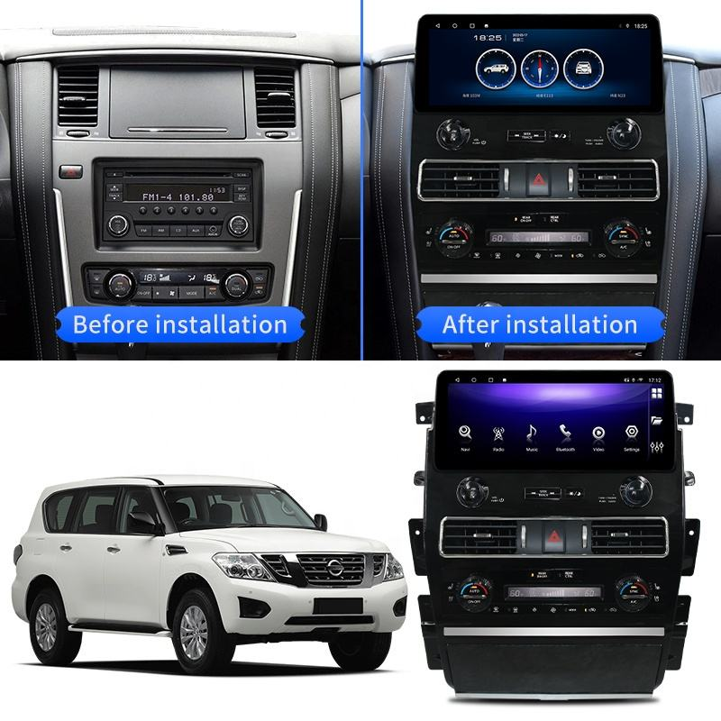 Nissan Patrol Infiniti QX80 Android Car Stereo installationseffekt