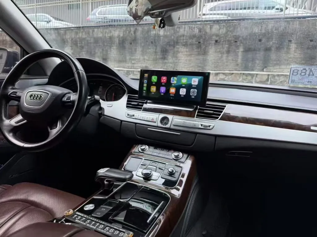 Audi A8 D4 12.3 inch CarPlay screen factory style interior integration