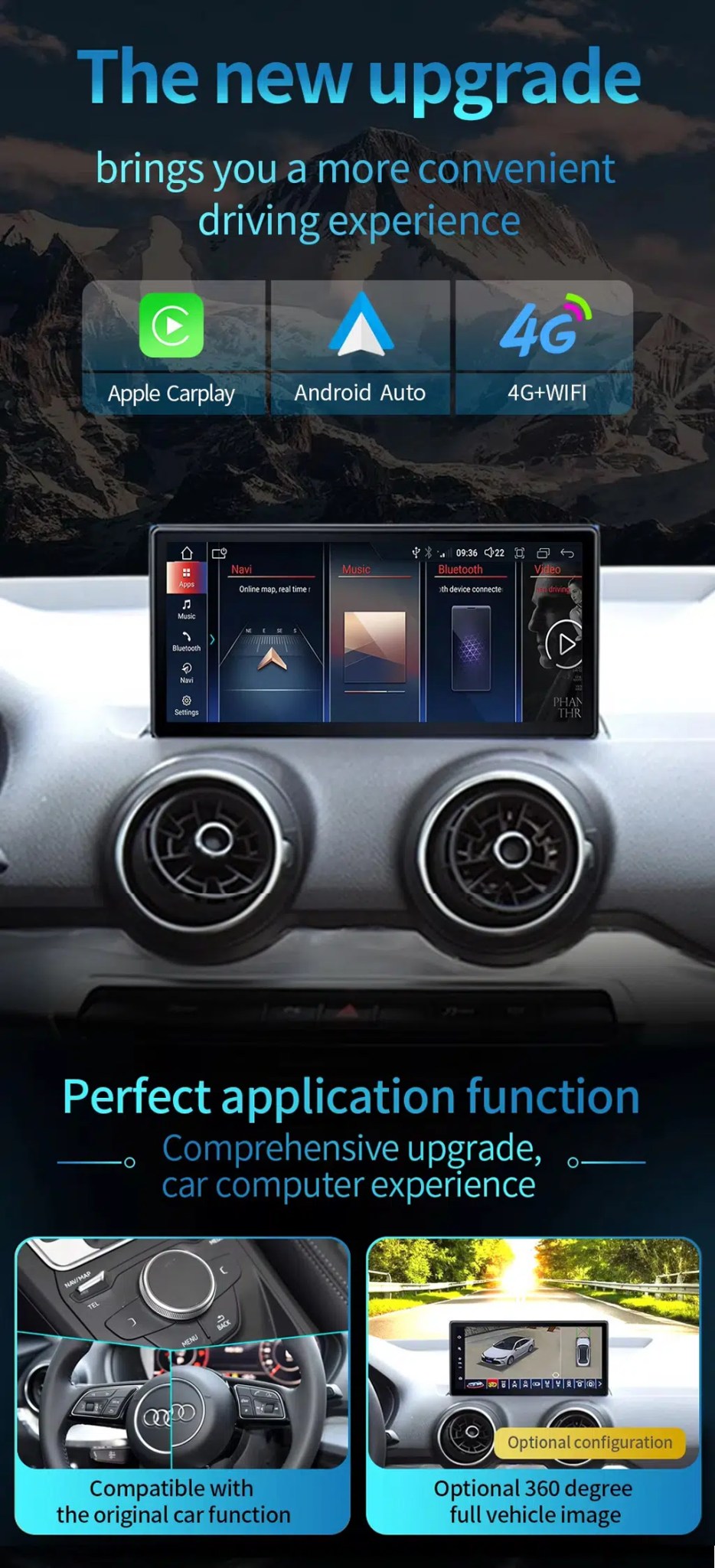 Audi Q2L CarPlay Stereo 2019-2021 | CarPlay sem fio 8.8inch 6 Audi Q2L CarPlay Stereo 2019-2021 12.3inch