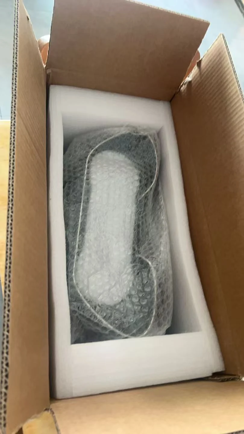 Digital instrument cluster secured inside a foam-lined export carton