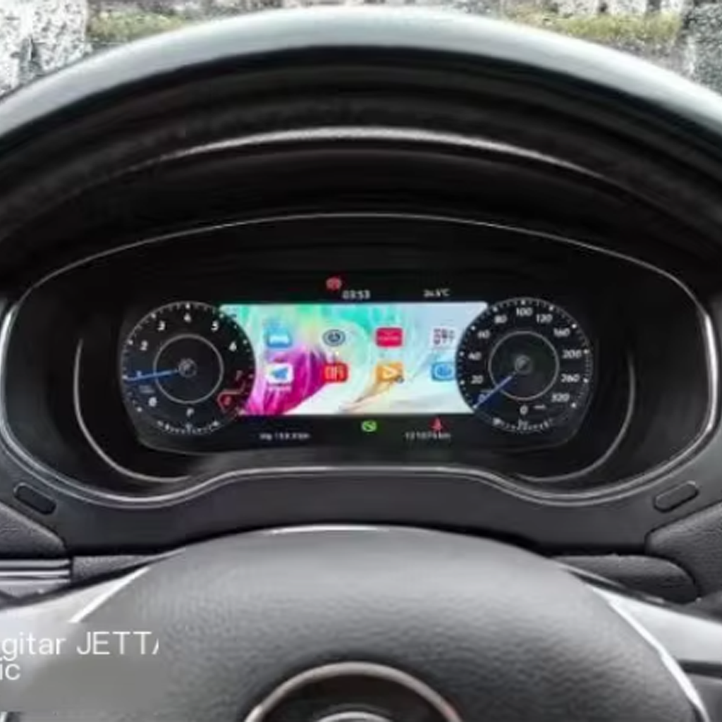 Digital LCD instrument cluster with high-resolution display
