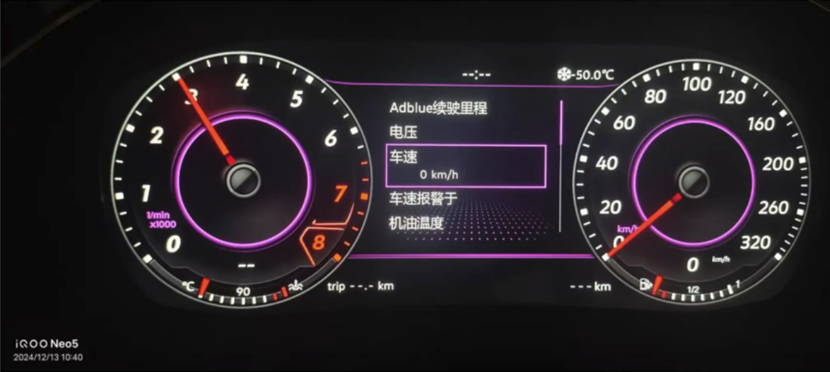 Speed readout: digital + pointer