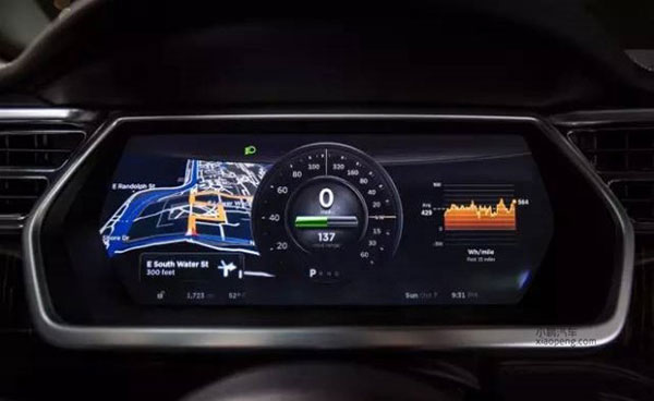 Tesla digital instrument cluster, early iteration (1)
