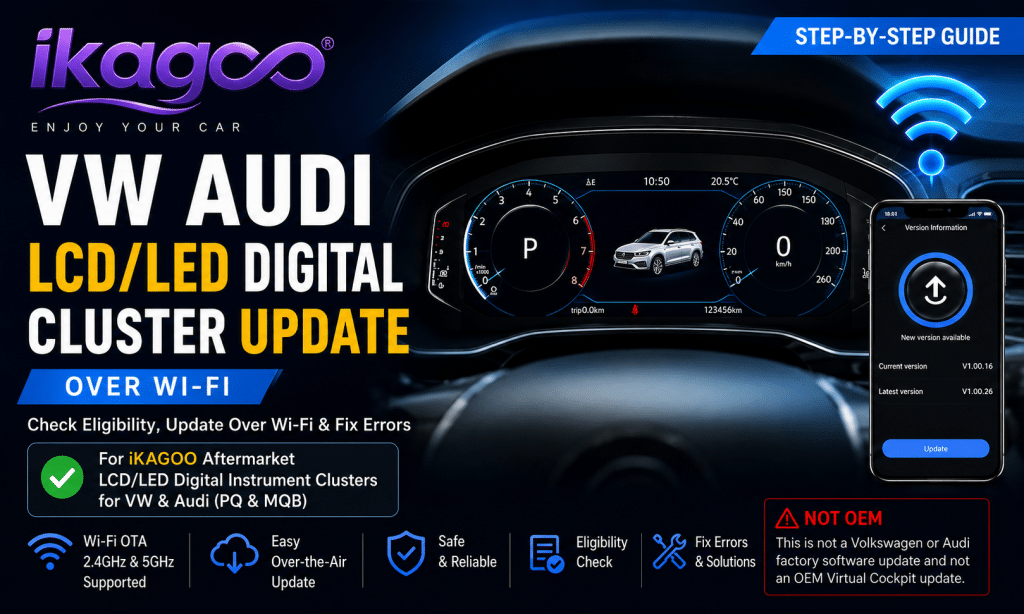 VW Audi LCD/LED digital cluster update