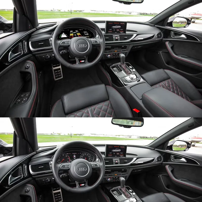 Efeito da atualização do painel digital no interior dos modelos Audi A6, A7 e C7: antes e depois