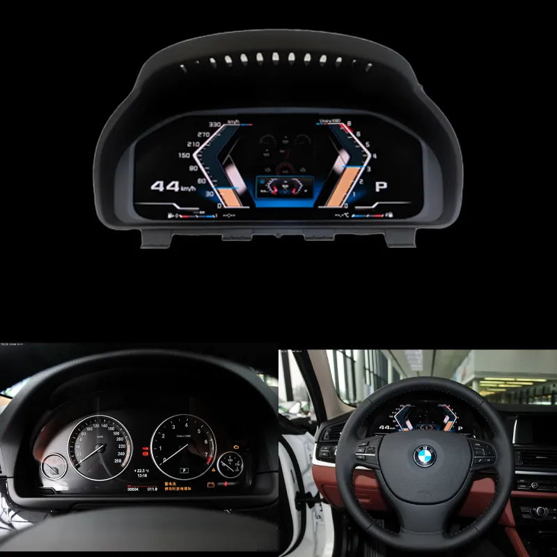 BMW F10 digital dashboard before and after cluster upgrade