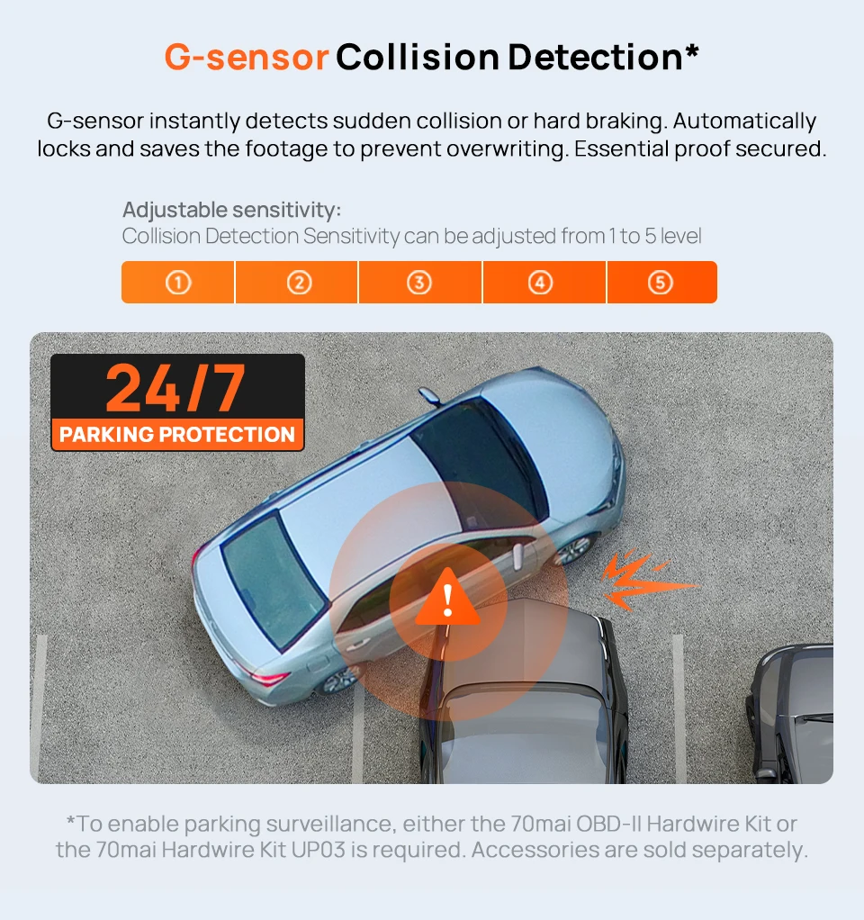 G-sensor til registrering af kollisioner