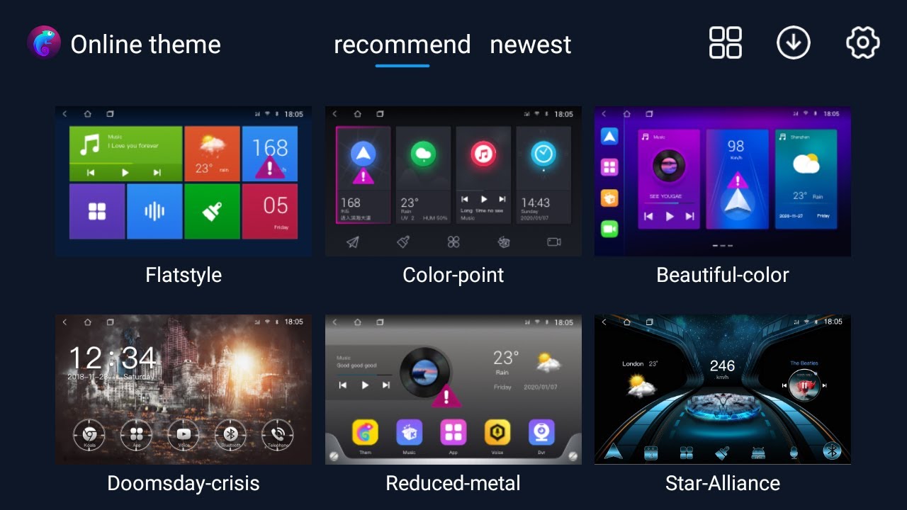 Dofun iLauncher VIP opción de diseño de la pantalla de selección de UI 1
