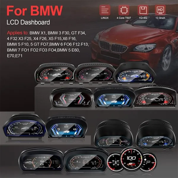 BMW digital dashboard platform reference for multiple BMW models