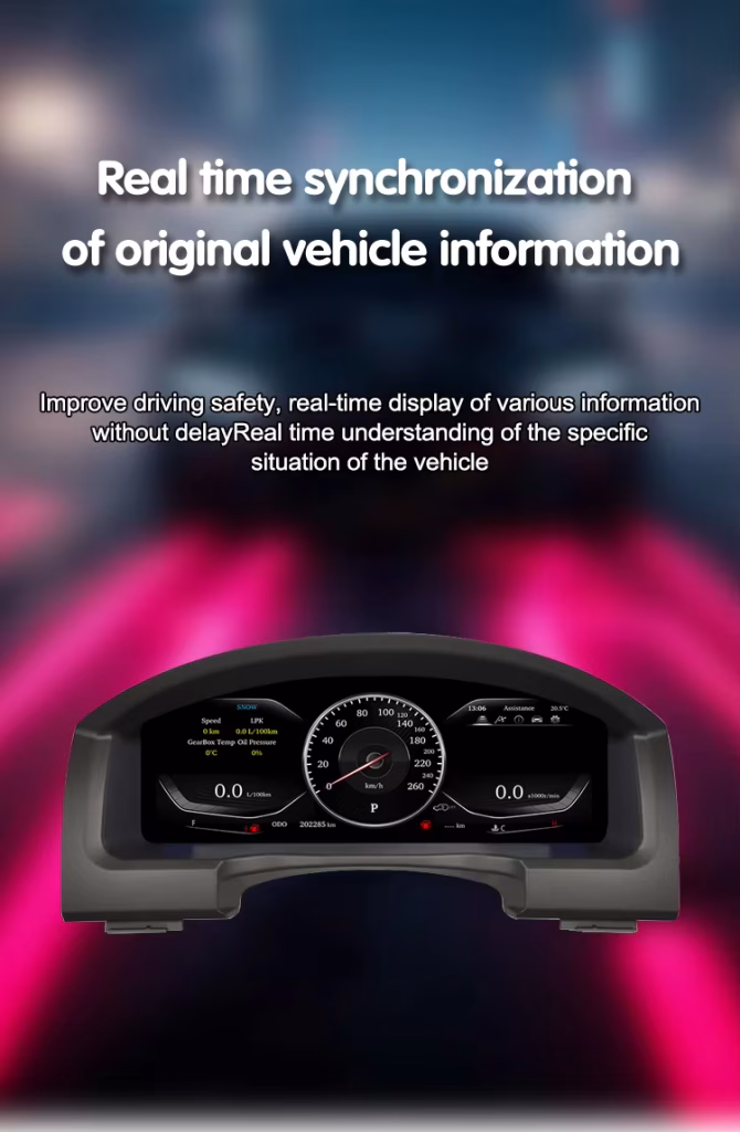 Toyota LC200 12.3 inch digital instrument display dashboard upgrade