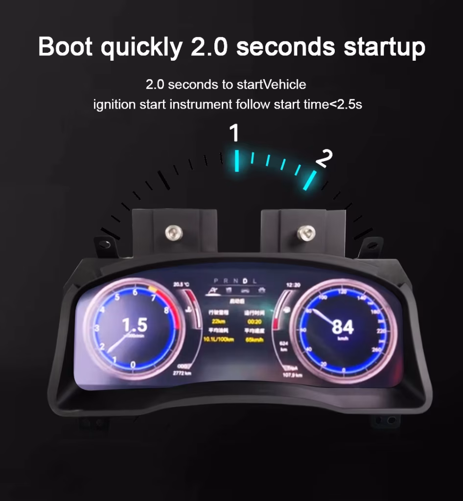 LC120 Linux digital cluster startup and driving information display