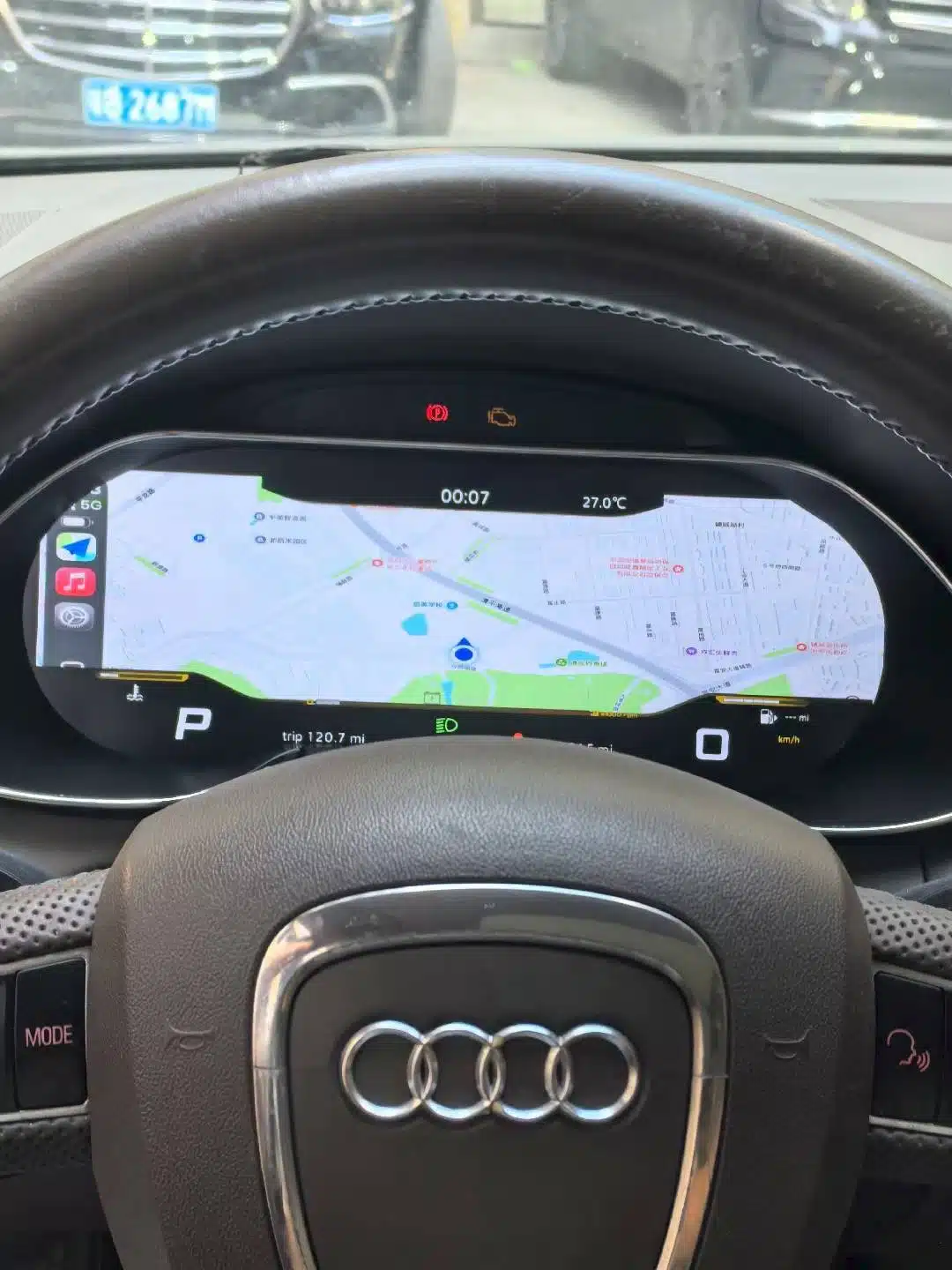 Audi A6 A7 C7 digital cluster installed cockpit display