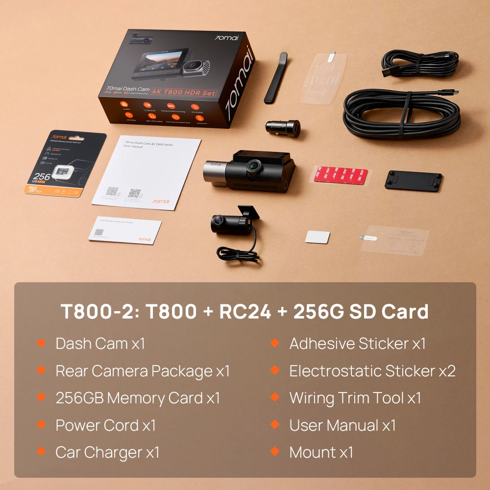 アクセサリー 70mai Dash Cam 4K T800 Premium set 70mai Dash Cam 4K T800 review: a complete, premium package | TechRadar