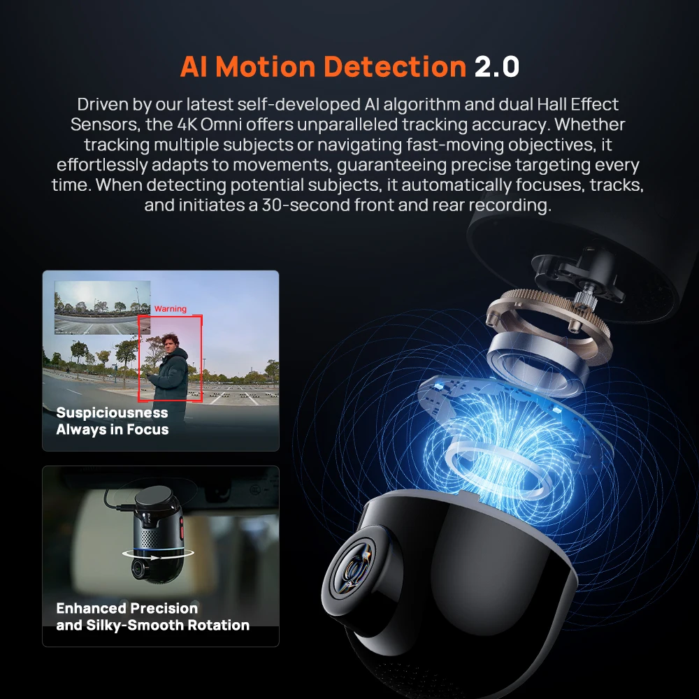 70mai AI Motion Detection 2.0 smart tracking