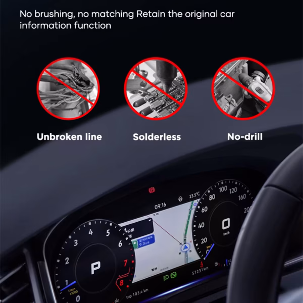 Audi digitalt instrumentpanel – ingen skæring, ingen lodning, ingen boring – installationsprincip