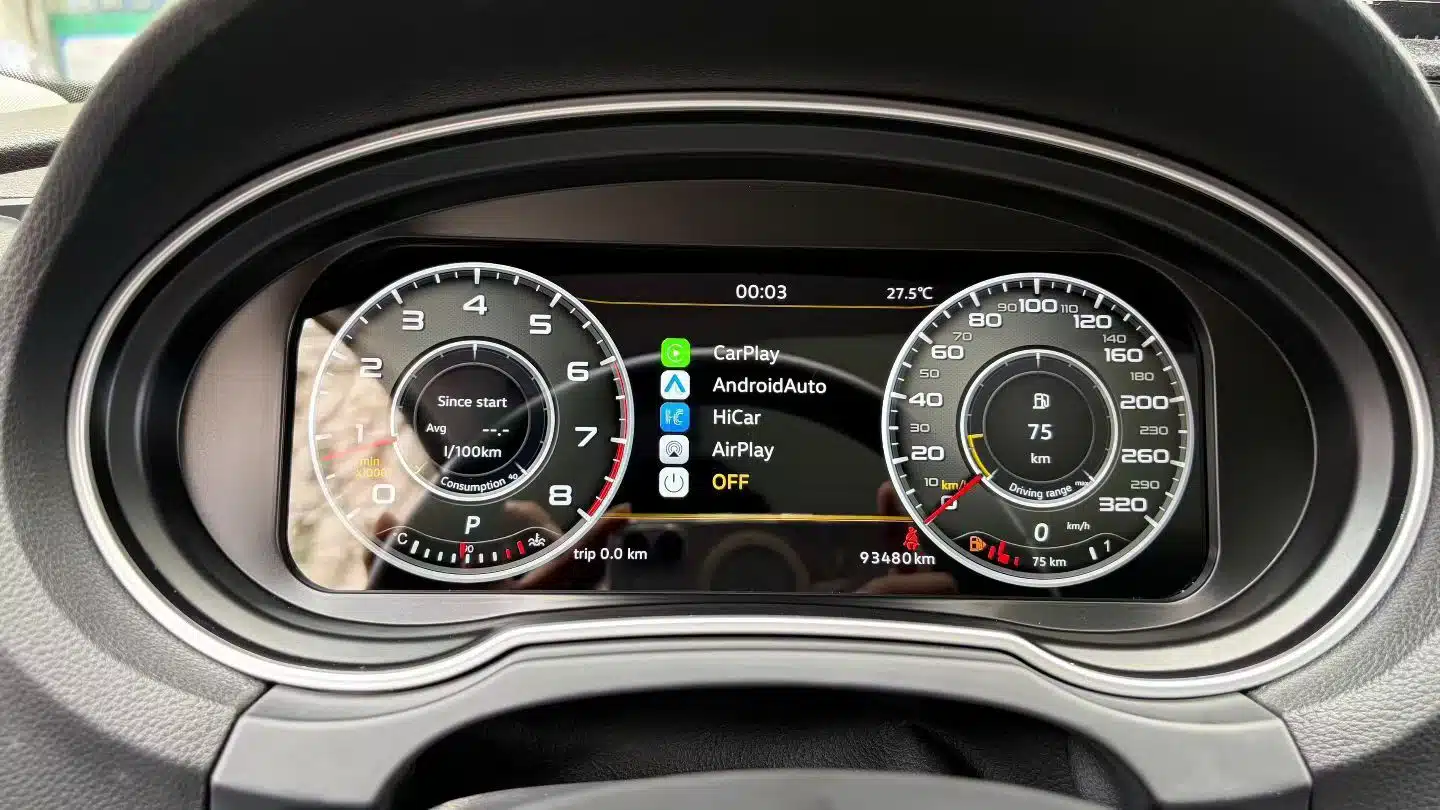 Audi A6 A7 C7 digital cluster installed interface in driver area