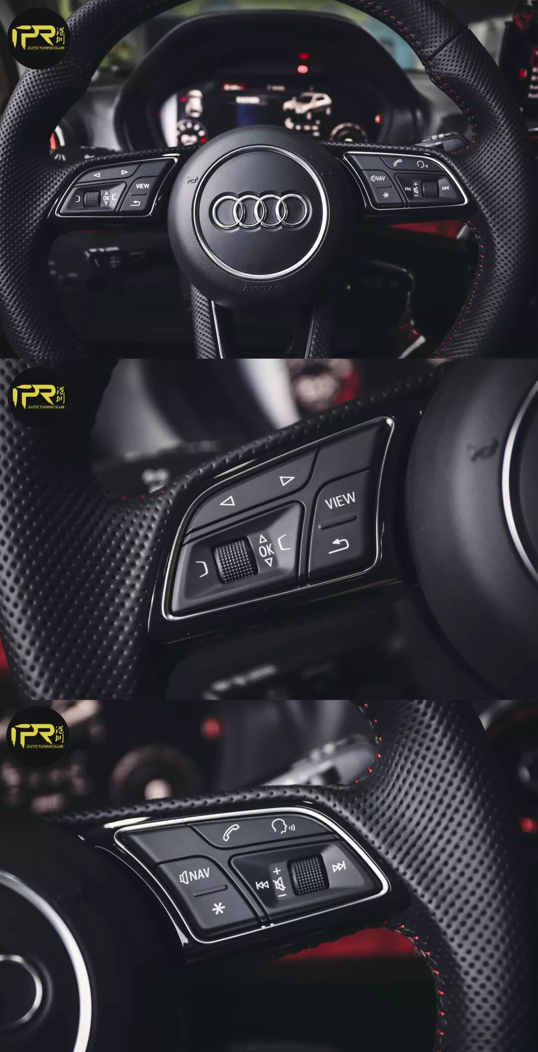 Audi A4 B8 original multi-function steering wheel for digital instrument cluster integration