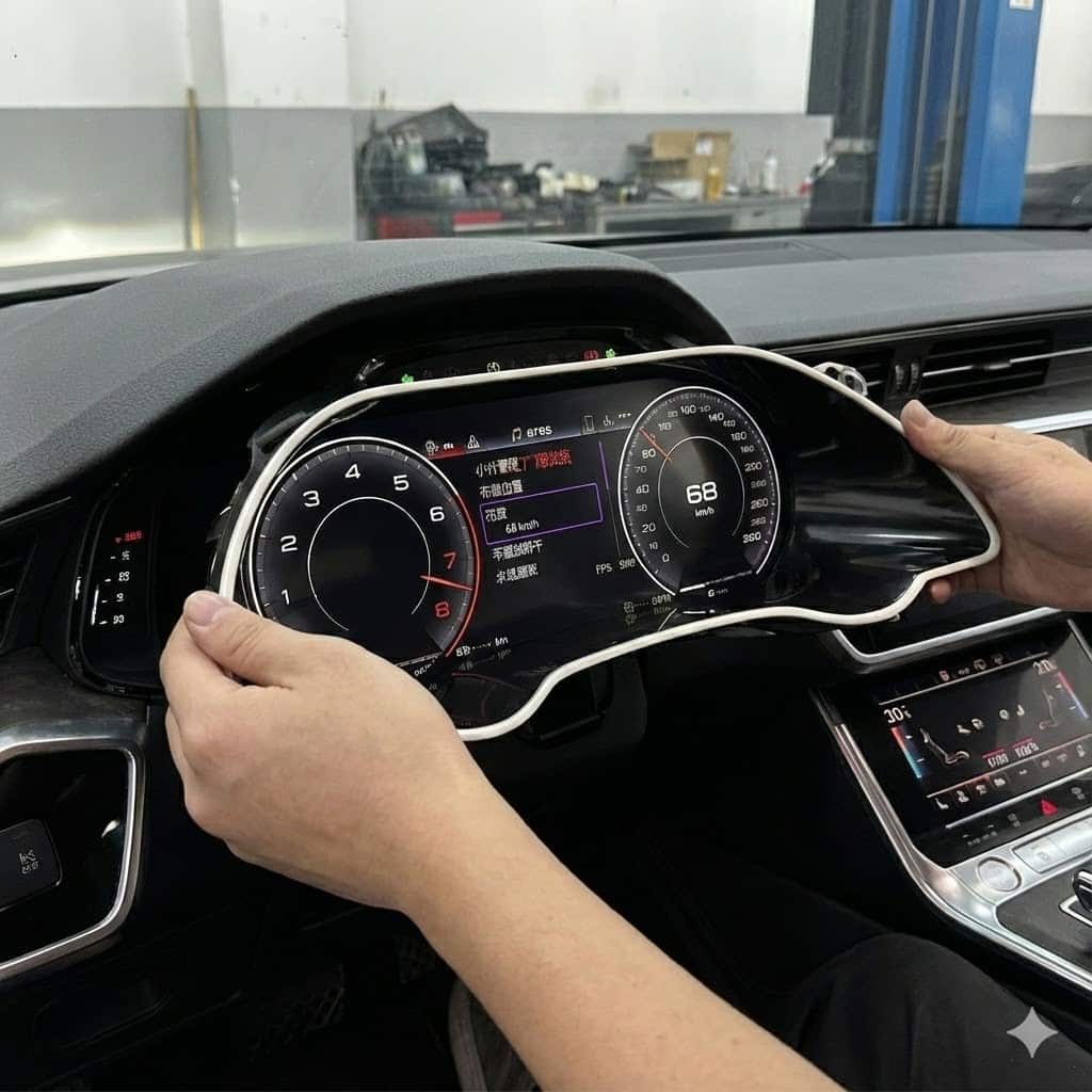 Audi B8 Virtual Cockpit Retrofit Frontvy 12.3-inch skärm