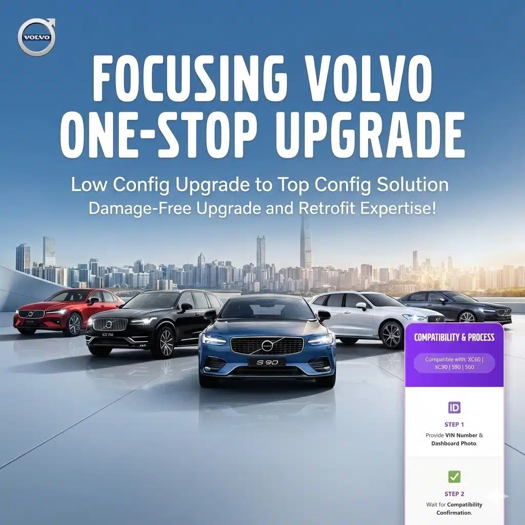 Volvo digital cluster upgrade process for XC60 XC90 S90 and S60